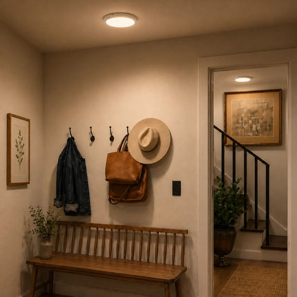 Ceiling Motion Light with Smart Sensor & Remote Control | Rechargeable Design for Effortless Automatic Lighting