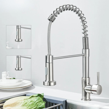 Pull Down Kitchen Faucet with Sprayer, Kitchen Sink Faucet for Hot and Cold Water – image 23