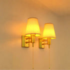 Cordless Wall Lamp with Fabric Shade & Remote Control | Dimmable Lighting for Elegant Ambiance