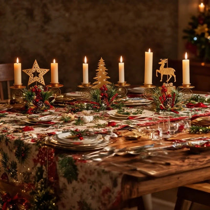 Iron Candle Holder with Holiday / Christmas Motifs | Festive Decor for Cozy Christmas Ambiance