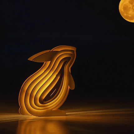 Wooden Animal Light with DIY Puzzle Assembly & Sensor Control | Unique Decorative Nightlight for Home Decor