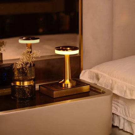 Dimmable Retro Bar Table Lamp with Adjustable Lighting | Portable Iron Design for Elegant Ambiance