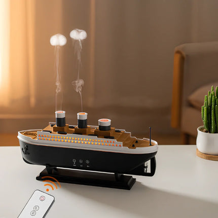 Titanic Humidifier with Ultrasonic Technology & Remote Control | Elegant Air Quality Booster for Health and Relaxation