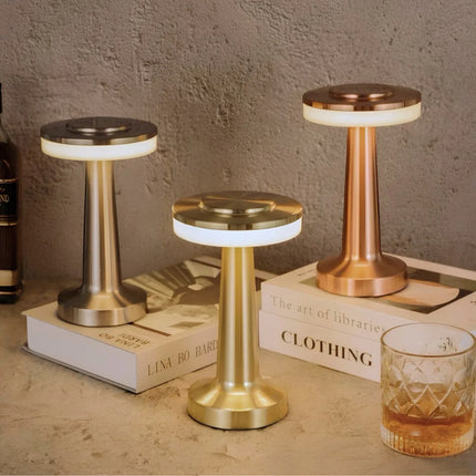 Dimmable Retro Bar Table Lamp with Adjustable Lighting | Portable Iron Design for Elegant Ambiance