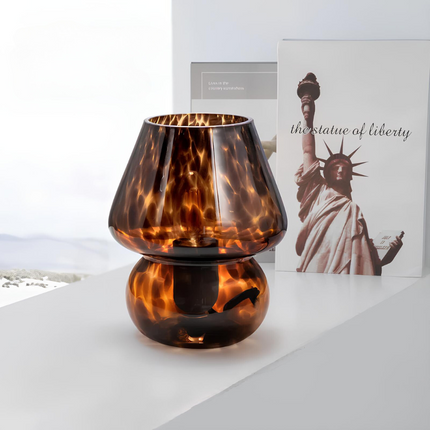 Hand-Blown Glass Lamp with Unique Patterns | Dimmable Lighting for Elegant Home Ambiance