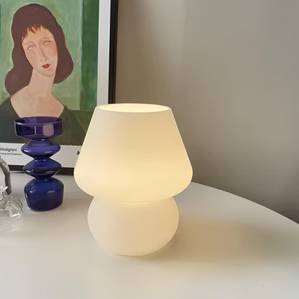Hand-Blown Glass Lamp with Unique Patterns | Dimmable Lighting for Elegant Home Ambiance