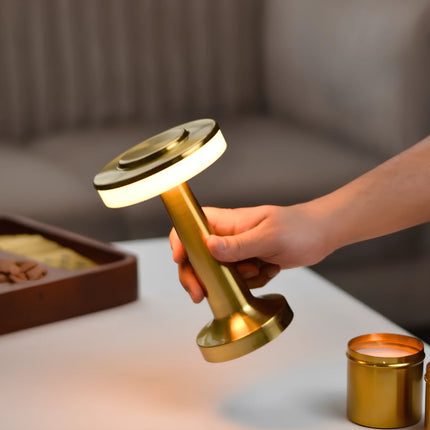 Dimmable Retro Bar Table Lamp with Adjustable Lighting | Portable Iron Design for Elegant Ambiance