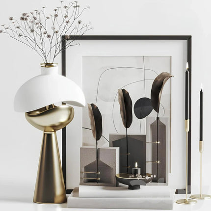 Sculpted Table Lamp with Dimmable Lighting & Portable Design | Elegant Home Decor for Cozy Ambiance
