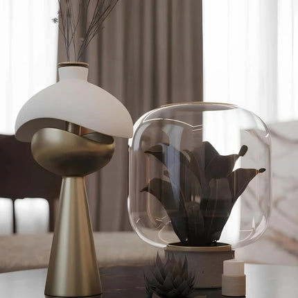 Sculpted Table Lamp with Dimmable Lighting & Portable Design | Elegant Home Decor for Cozy Ambiance