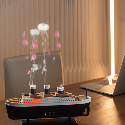 Titanic Humidifier with Ultrasonic Technology & Remote Control | Elegant Air Quality Booster for Health and Relaxation