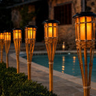 Solar Bamboo Torch with Flickering Flame Effect | Eco-Friendly Atmosphere for Gardens and Patios