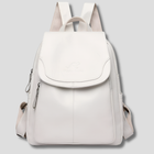 Urban Chic | Anti-Theft Leather Backpack for Women with Concealed Zippers | Stylish and Secure for Daily Use 0