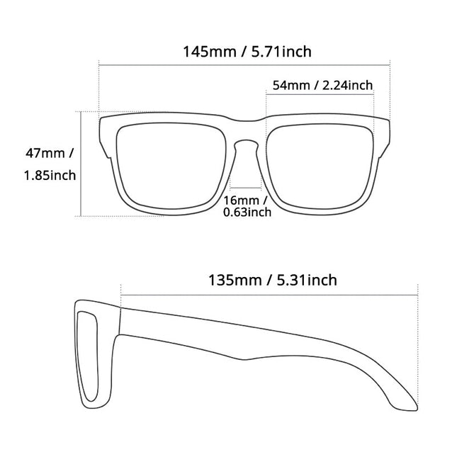 Urban Vision | Polarized Sunglasses with UV400 Protection | Lightweight Frame for Clear Vision and Comfort 1