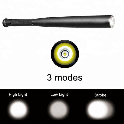 Utility Flashlight | Baseball Bat Shaped LED Flashlight with 3 Lighting Modes | Durable Aluminum Alloy for Emergency Use 2