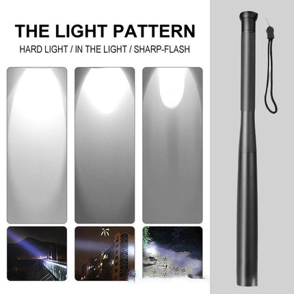 Utility Flashlight | Baseball Bat Shaped LED Flashlight with 3 Lighting Modes | Durable Aluminum Alloy for Emergency Use 3