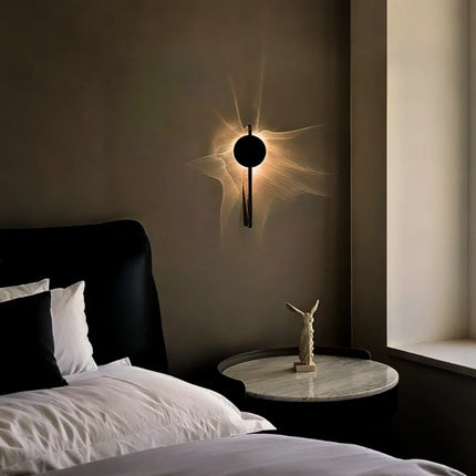 Adjustable Wall Sconce with Ripple Projection | Modern Aluminum & Stainless Steel Fixture for Ambient Lighting