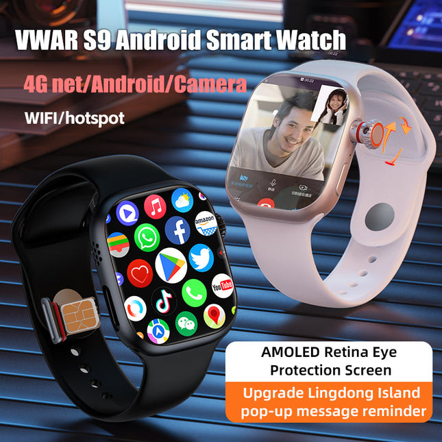 VWAR S9 | 4G Smartwatch with AMOLED Display & Retractable Camera | Enhanced Connectivity for Everyday Use 1