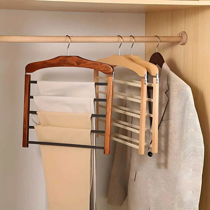 Space Saving Pants Hanger, Multi Tier Hanging Closet Organizer for Scarves