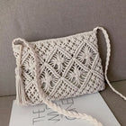 Vardi Dante | Woven Shoulder Bag for Women with Zipper Closure | Chic Boho Style for Everyday Use 0