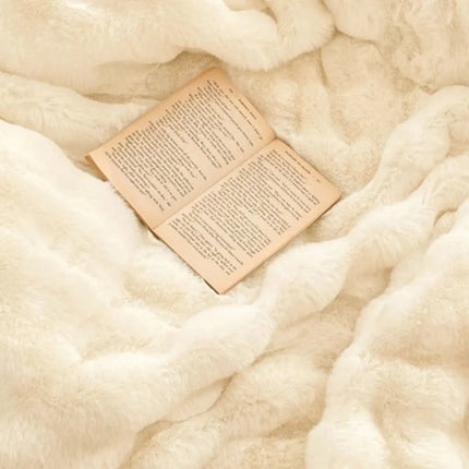 Rabbit Fur Blanket with Dehaired Angora – image 4