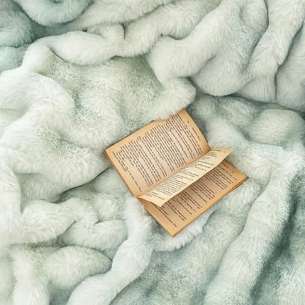 Luxury Throw Blanket, Rabbit Fur Blanket with Dehaired Angora – image 7