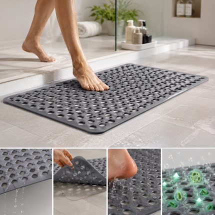 Vepine Non-slip & antibacterial shower mat | Mold-Resistant Shower Mat with Suction Cups | Safe and Comfortable Bathroom Mats