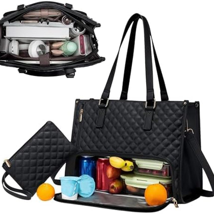 Versatile 2-in-1 Insulated Lunch & Laptop Tote with Dual Compartments for Work and Travel 0