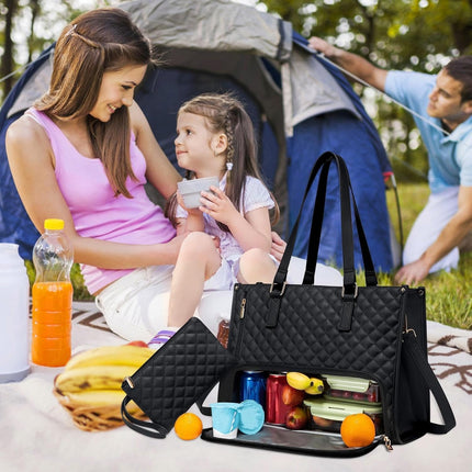 Versatile 2-in-1 Insulated Lunch & Laptop Tote with Dual Compartments for Work and Travel 1