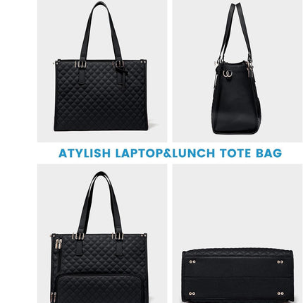 Versatile 2-in-1 Insulated Lunch & Laptop Tote with Dual Compartments for Work and Travel 4