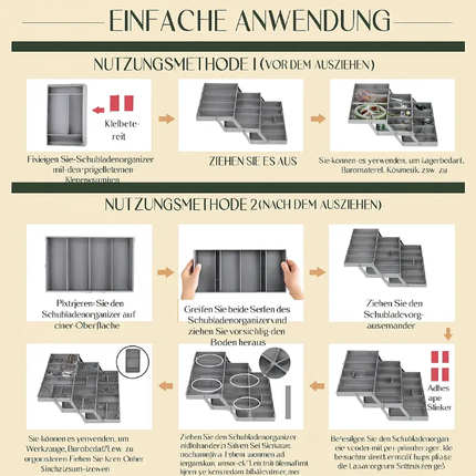 Versatile 3-Tier Drawer Organizer with Adjustable Dividers | Space-Saving Solution for Clutter-Free Living 3