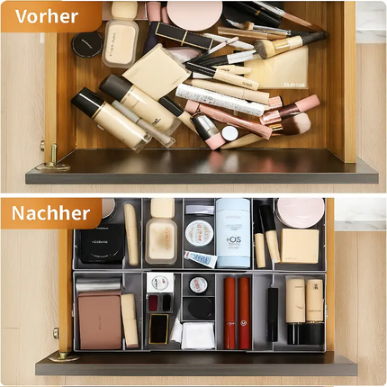 Versatile 3-Tier Drawer Organizer with Adjustable Dividers | Space-Saving Solution for Clutter-Free Living 5