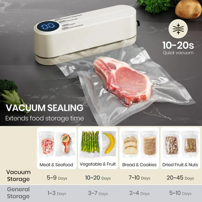 Versatile 3-in-1 Cordless Mini Vacuum Sealer with Strong Suction | Compact Design for Food Freshness and Convenience 2