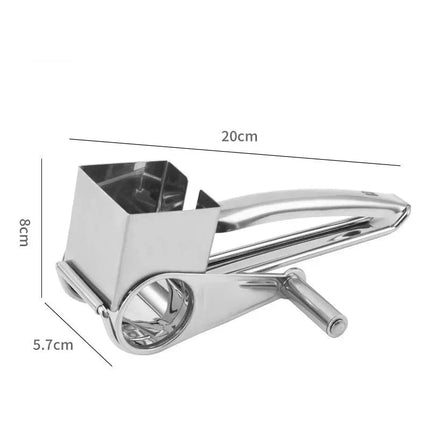 Versatile Cheese Grater with Ergonomic Handle & 3 Interchangeable Cutters | Stainless Steel for Effortless Food Prep 1