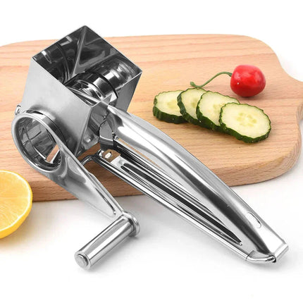Versatile Cheese Grater with Ergonomic Handle & 3 Interchangeable Cutters | Stainless Steel for Effortless Food Prep 2