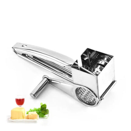 Versatile Cheese Grater with Ergonomic Handle & 3 Interchangeable Cutters | Stainless Steel for Effortless Food Prep 4