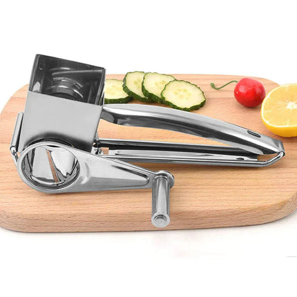 Versatile Cheese Grater with Ergonomic Handle & 3 Interchangeable Cutters | Stainless Steel for Effortless Food Prep 5