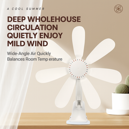 Versatile Clip-On Desk Fan with Whisper-Quiet Operation | Small Office Fan for Personal Cooling 3
