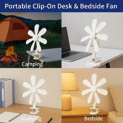 Versatile Clip-On Desk Fan with Whisper-Quiet Operation | Small Office Fan for Personal Cooling 4