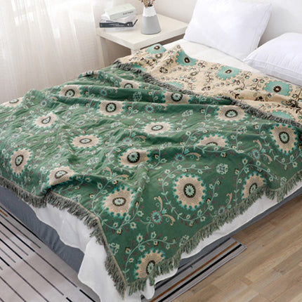 Versatile Cotton Sofa Cover Blanket with Reversible Design | Soft & Durable for Home Decor 3