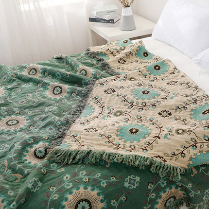 Versatile Cotton Sofa Cover Blanket with Reversible Design | Soft & Durable for Home Decor 4