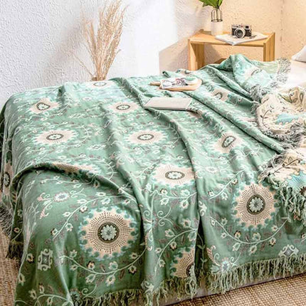 Versatile Cotton Sofa Cover Blanket with Reversible Design | Soft & Durable for Home Decor 5