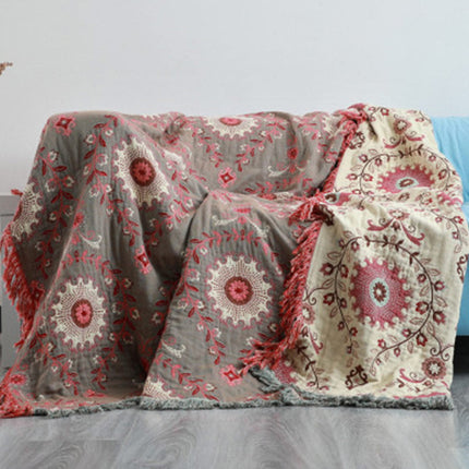 Versatile Cotton Sofa Cover Blanket with Reversible Design | Soft & Durable for Home Decor 6