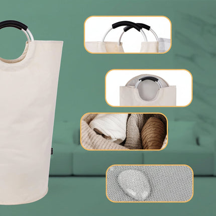 Versatile Foldable Laundry Hamper | Waterproof Fabric with 90L Capacity | Space-Saving Design for Organized Laundry 4