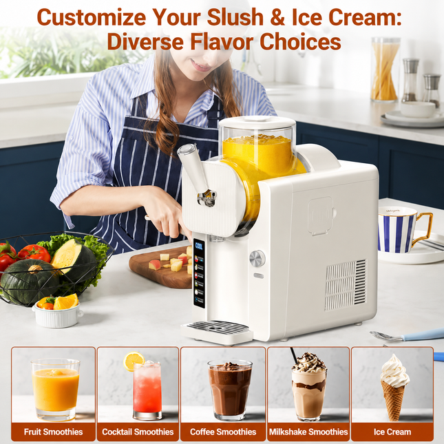 Versatile Frozen Treat Maker | 2-in-1 Ice Cream & Slush Machine for Quick Desserts 1