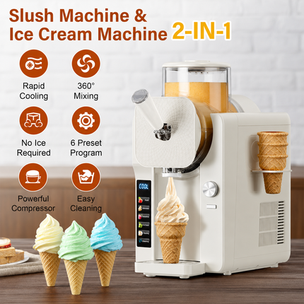 Versatile Frozen Treat Maker | 2-in-1 Ice Cream & Slush Machine for Quick Desserts 4