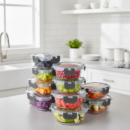 Versatile Glass Food Storage Containers Set with Airtight Lids for Meal Prep 0