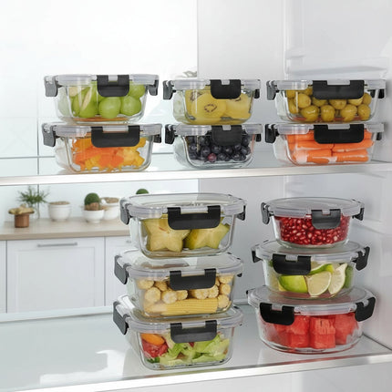 Versatile Glass Food Storage Containers Set with Airtight Lids for Meal Prep 3