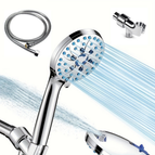 Silver / Shower Head + 1.5m Hose + American Bracket