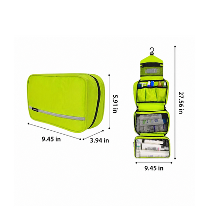 Versatile Hanging Toiletry Bag | Waterproof Dopp Kit with Smart Zip Pocket for Easy Travel Organization 6
