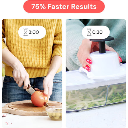 Versatile Kitchen Cutter | Manual Vegetable Chopper Set with 7 Blades | Efficient Food Prep Tool for Quick Meal Preparation 8